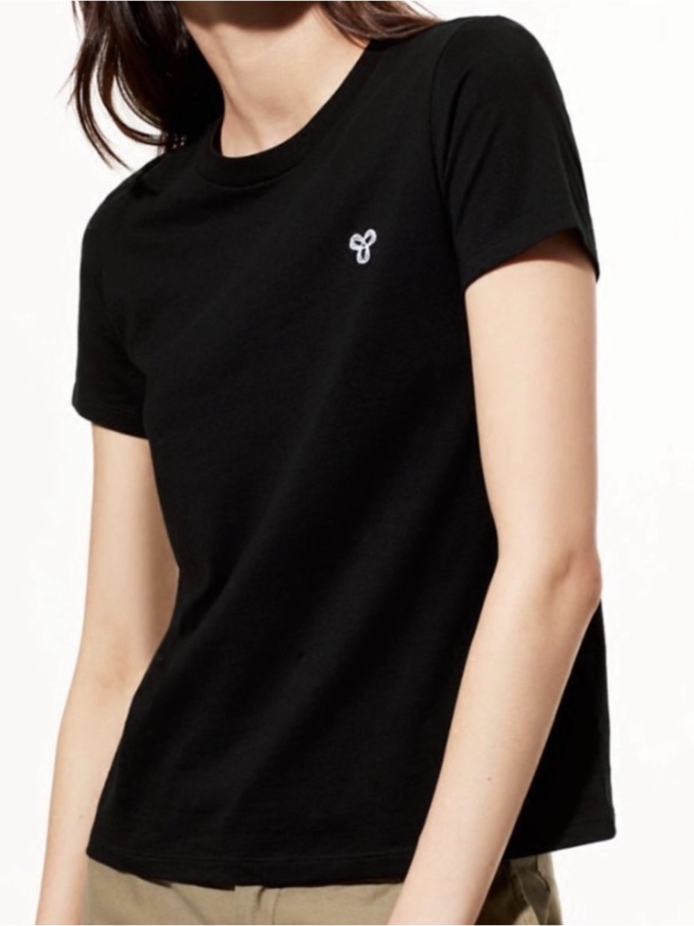 Aritzia TNA Black Crewneck Tee